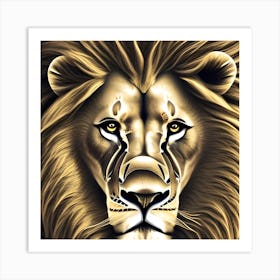 Golden Lion Art Print