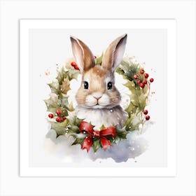 Christmas Bunny 7 Art Print