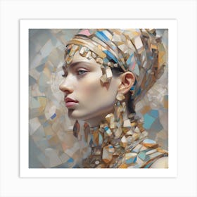 The Jigsaw Becomes Her - Pastel 8 Art Print