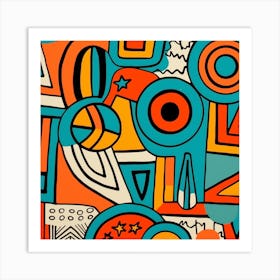 Abstract african theme Art Print