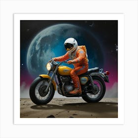 Motorcycle- spaceman Art Print