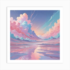 Pink Clouds In The Sky Art Print