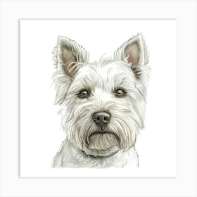 West Highland Terrier Canvas Print Art Print