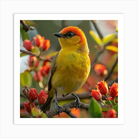 Yellow-Throated Robin Art Print