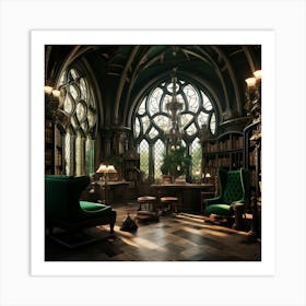 Gothic Library Art Print