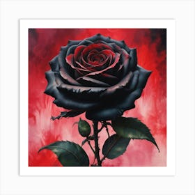 black rose Art Print