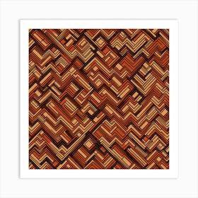  A Seamless Pattern Asymmetrical Zigzags And Jagged Lines, Herringbone Inspired Pattern, 140 Art Print