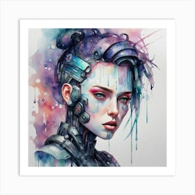 Robot Girl 3 Art Print