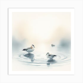 Ducks In the Pond Art Print