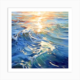 Sunset Over The Ocean Art Print