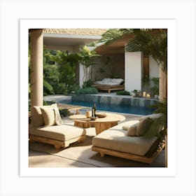 Ultra Realistic Photo Of Bali Inspired Cream Stone (17) Art Print