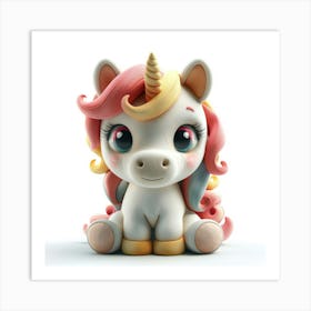 Unicorn Figurine 18 Art Print