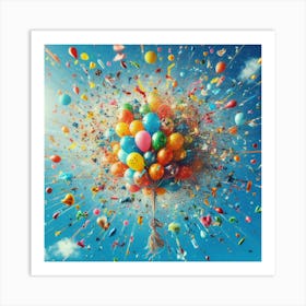 Balloons In The Sky 1 Art Print