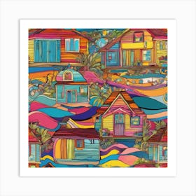 Colorful Houses Art Print