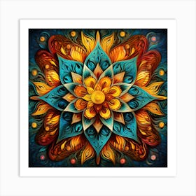 Psychedelic Flower Art Print