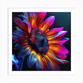 Colorful Sunflower Art Print