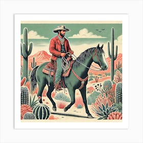 Bohemian Art riding horse Art Print