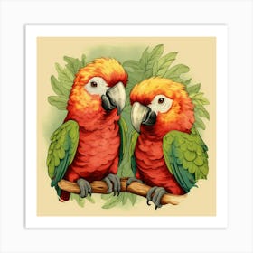 Parrots 6 Art Print