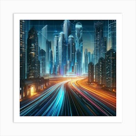 Futuristic Cityscape 3 Art Print