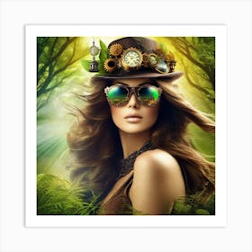 Steampunk Girl 14 Art Print