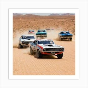 Cars Racing In T Dd673 Art Print