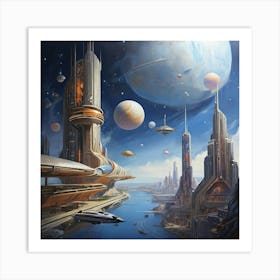 Futuristic City 5 Art Print