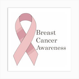 Women Breast Cancer Awareness background with brassiere Calligraphy in Pink Ribbon international symbol for month October suitable for clipart and poster and wall art 6 Art Print