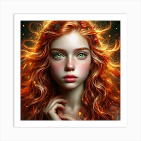 Fire Girl 1 Art Print