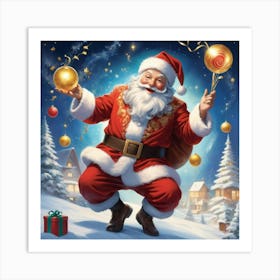 Albedobase Xl A Vibrant And Dynamic Portrayal Of Santa Claus B 1 (4) Art Print