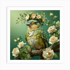 Bird In A Crown 2 Art Print