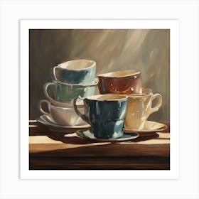 Teacups Art Print