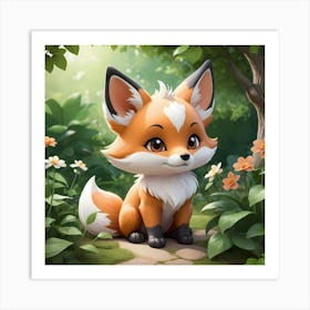 Chibi Fox Art Print