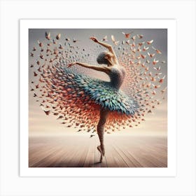 Dancer With Birds 3 Art Print