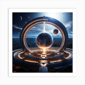 Futuristic Spaceship 58 Art Print