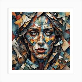 Abstract Portrait Of A Woman 3 Art Print