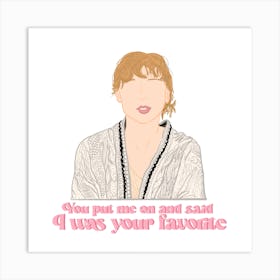 Cardigan Taylor Swift - folklore era Art Print