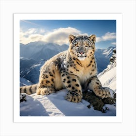 Snow Leopard 5 Art Print