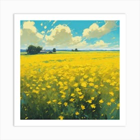 Yellow Field 5 Art Print