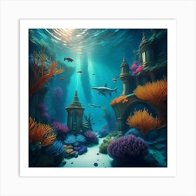 Underwater Castle 2 Art Print