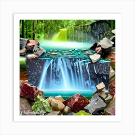 Waterfall In The Forest 2 Art Print