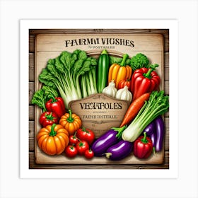 Farma Vies Vegetables Art Print