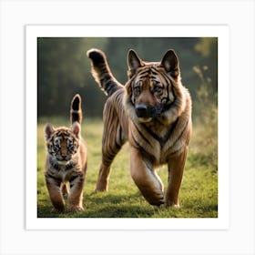 Mama Tiger Shepherd Breed Art Print