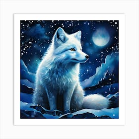 Fox In The Snow 1 Art Print