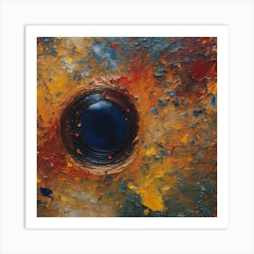 Abstract expressionism inspired by nature and technology Art Print