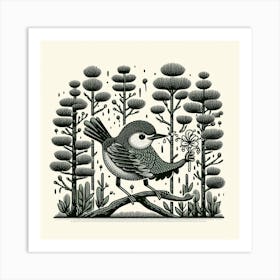 Bird In The Woods 1 Art Print