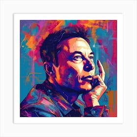 Elon Musk Art Print