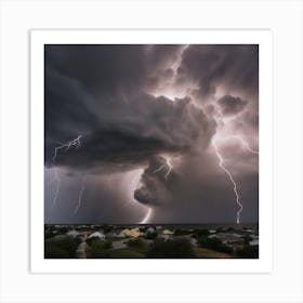 Lightning In The Sky Art Print