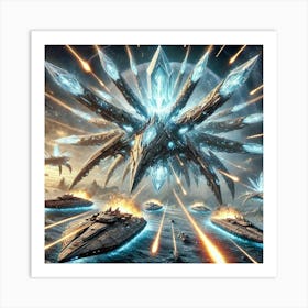 Crystal Lancers Targeting Asterian Warships Art Print