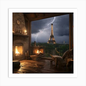 Eiffel Tower view Art Print