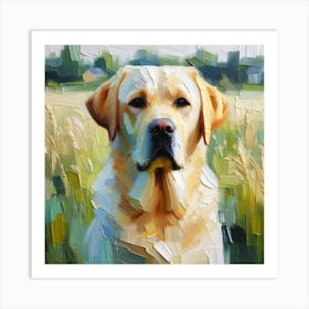 Yellow Labrador Art Print